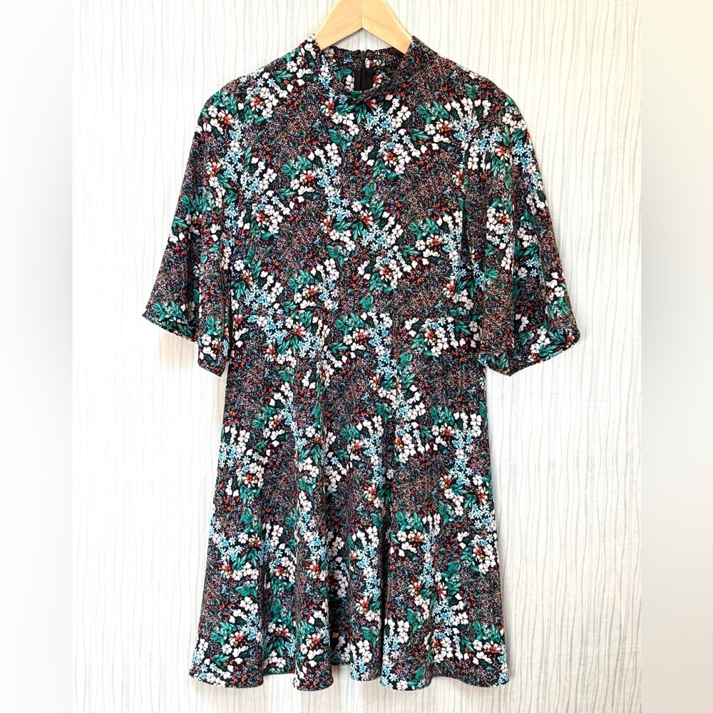 Zara Multicolor Mini Floral Print Dress size small